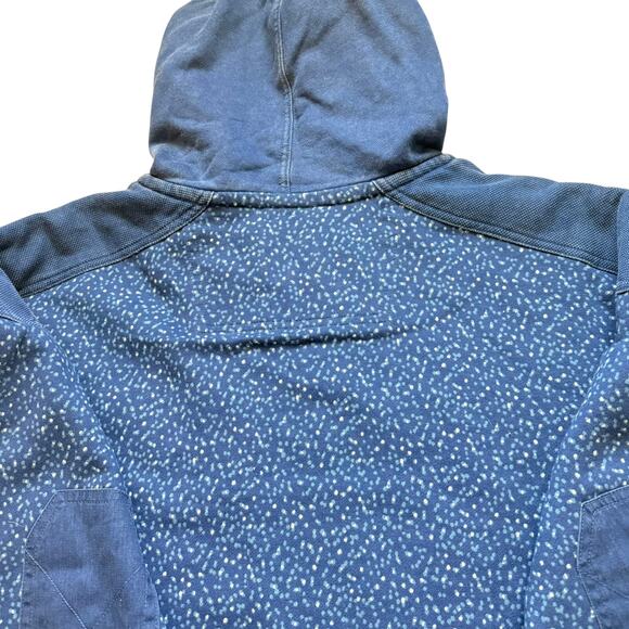 Women's NWT Fat Face Blue Speckled Half-Zip Hoodie, Size 12 - Picture 5 of 9